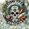Pc Vintage Culinary Gangster Round Aluminum Wall Art Rustic Skull Chef Design Versatile Home Decor Sign for Laundry Room