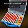 High-Strength Magnetic Insulated Electrician's Screwdriver Set: Multi-Spec Flathead & Phillips with Unique YU Design  