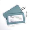4 Pcs Multi Color Hidden Pull-out Leather Luggage Tags with Paper Cards Portable ID Tags for Travel