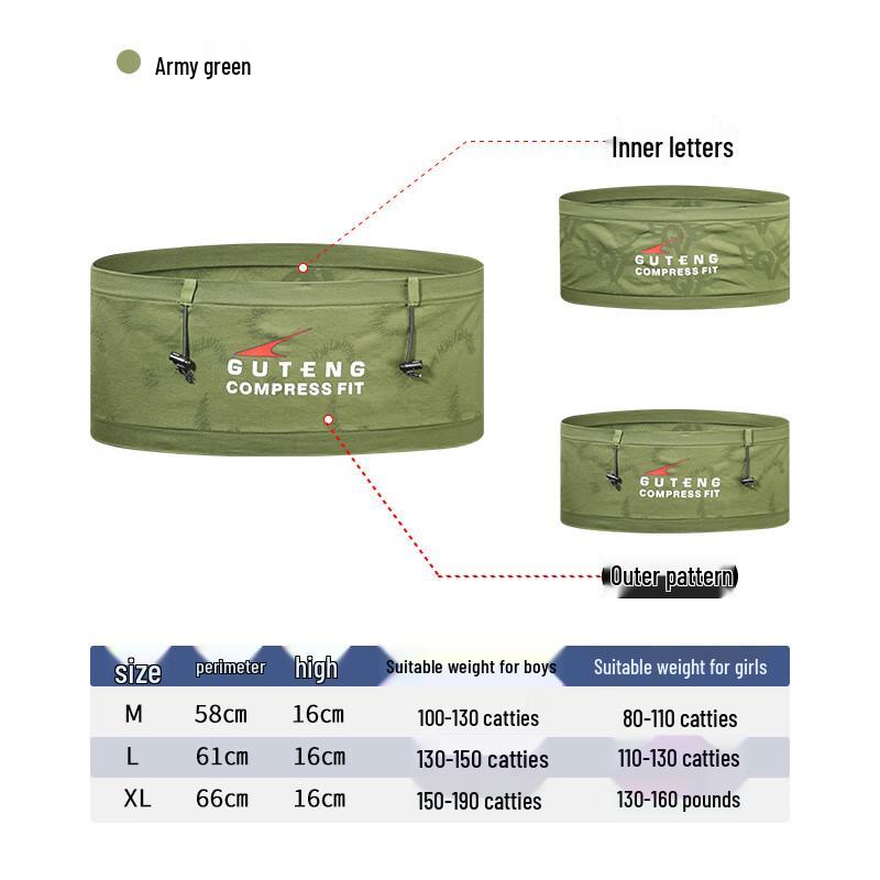 Guteng YB02 Высокоэластичная спортивная поясная сумка для бега M 1100₽