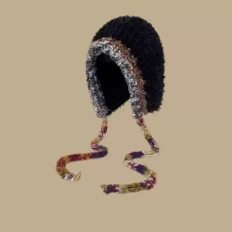 Fair Isle Wool Beanie With Foldable Design For Casual Outdoor Wear