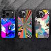 Trendy Abstract Phone Case For iPhone 17,16,15,14,13,12,11 Plus,Pro Max,XS,Colored Silver Phone Case