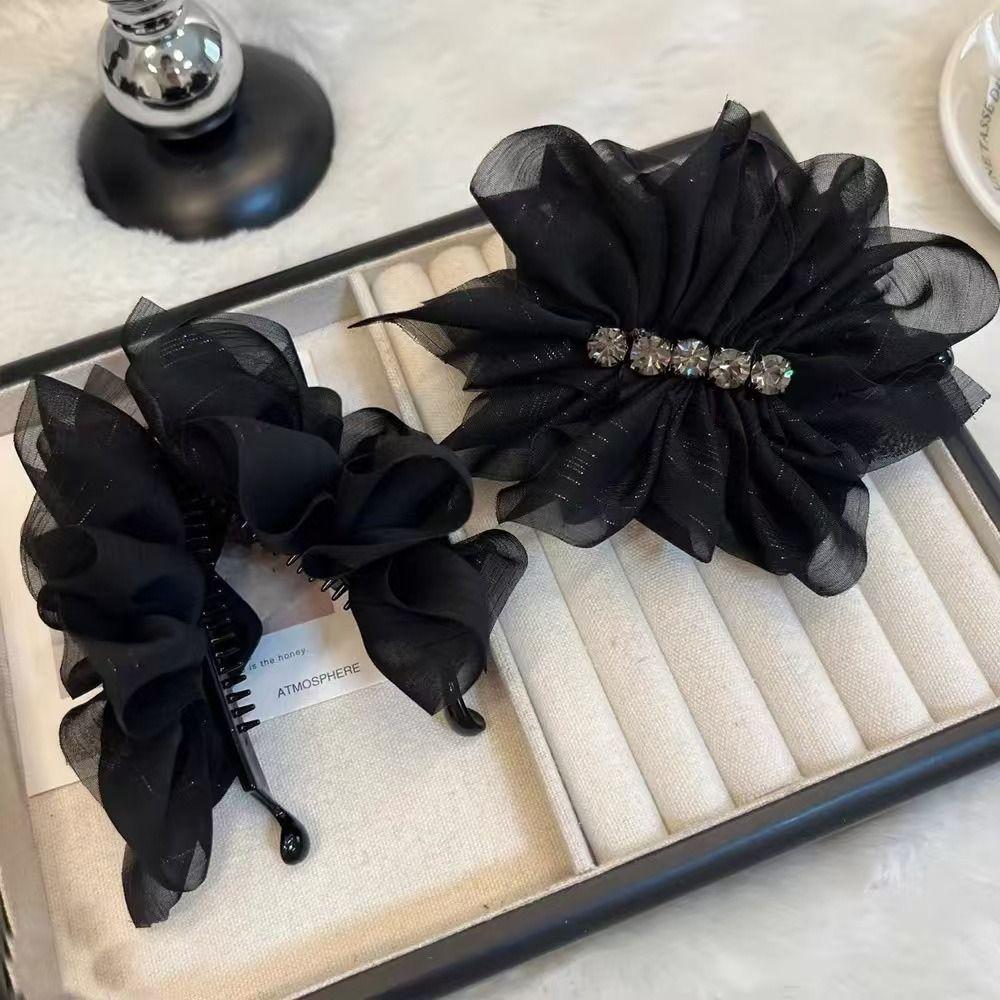Quality Material Grab Clip Mesh Design Shark Clip Korean Fashion Ponytail Hair Clip  Hair Styling