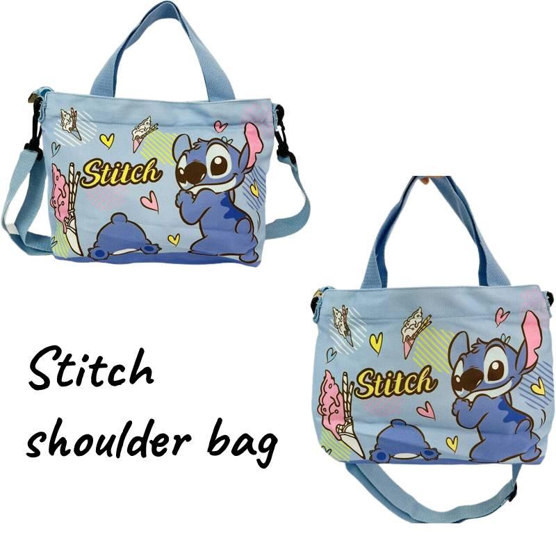 Stylish Canvas Shoulder Bag With Cartoon Design, Blue Color, Medium Size, 3021cm