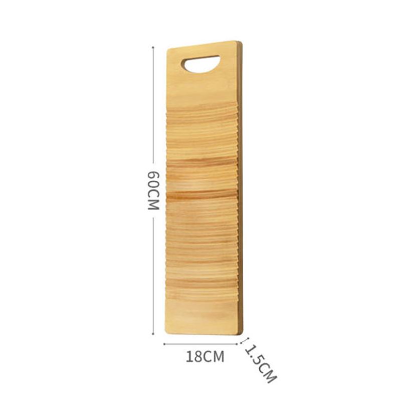 Practical Bamboo Washboard Durable Ridged Surface Easy Carry Handle For Home Laundry Cleaning Tools Washboard