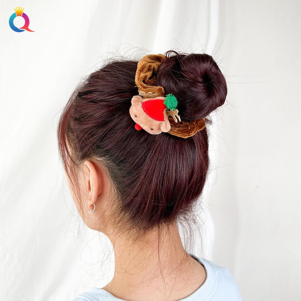 1 Pcs Christmas Headdress Plush Large Intestine Headband with High-end Feeling, Tied Hair Headband
