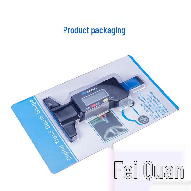 Feiquan Digital Tire Tread Depth Gauge 0-25mm