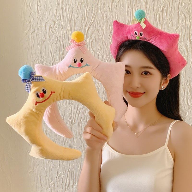 Funny Cute Sponge Star Headband for Women - Perfect for Face Washing, Face Masks, Hair Back, Makeup, Photoshoots, Autumn/Winter Headwear