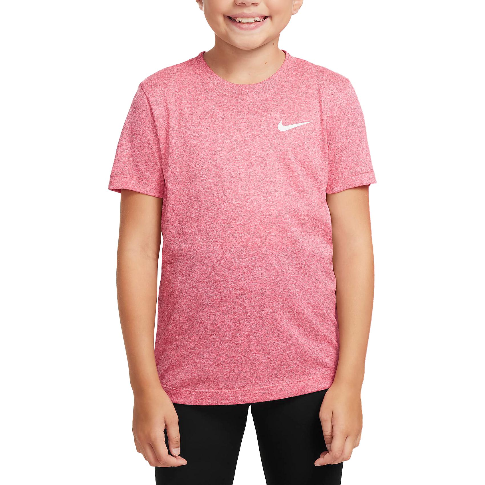 

Nike Legend Dri-FIT Soft Absorbent Lightweight Short Sleeve T-Shirt Kids Tops Purple White Stone FZ5198-629 M