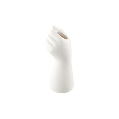 Minimalist Resin Craft Hand Shape Vase Smooth European Style Desktop Vase Ornament Durable Retro Flower Vase Desktop