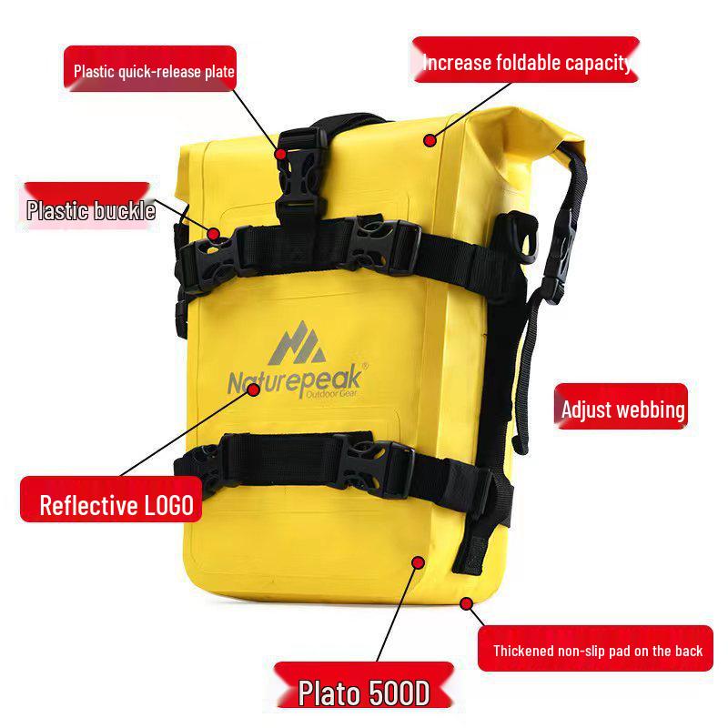 Naturepea Waterproof Motorcycle Saddlebag and Multi-functional Riding PVC Backpack