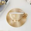 an Coffee Mug Set  Bone China Ceramic Tea set Marble stripe Luxury Gifts Porcelain Drinkware Tea cups Couple Cup Gift box