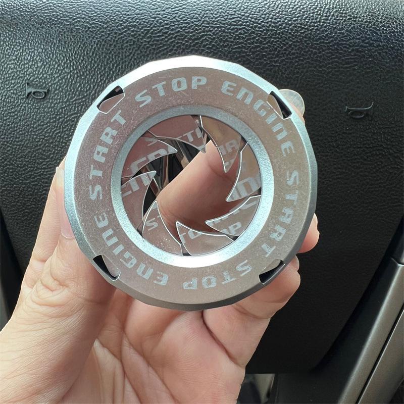 Araba Moto Motor Çalıştırma Durdurma Düğmesi Kapağı Kontak Anahtarı Bıçak Tipi Döndürülebilir Koruma Kapağı İç Dekorasyon Dekor Sticker