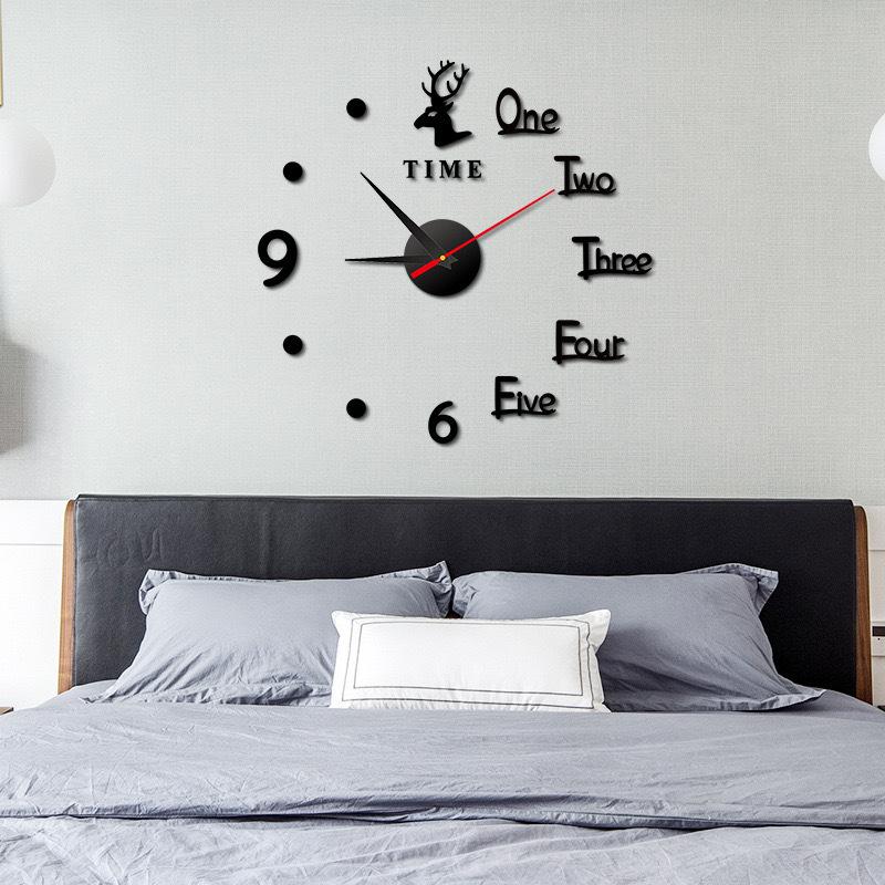 Elk Clock DIY Fashion Simple Living Room Bedroom Silent Clock