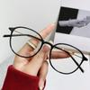 T7182 Round Thin Frame Light Myopia Glasses Frame Female Plain Makeup Literary Flat Mirror Male Tide