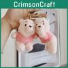 Adorable Pink Bear Plush Keychain Soft And Cuddly Toy Accessory For Backpacks