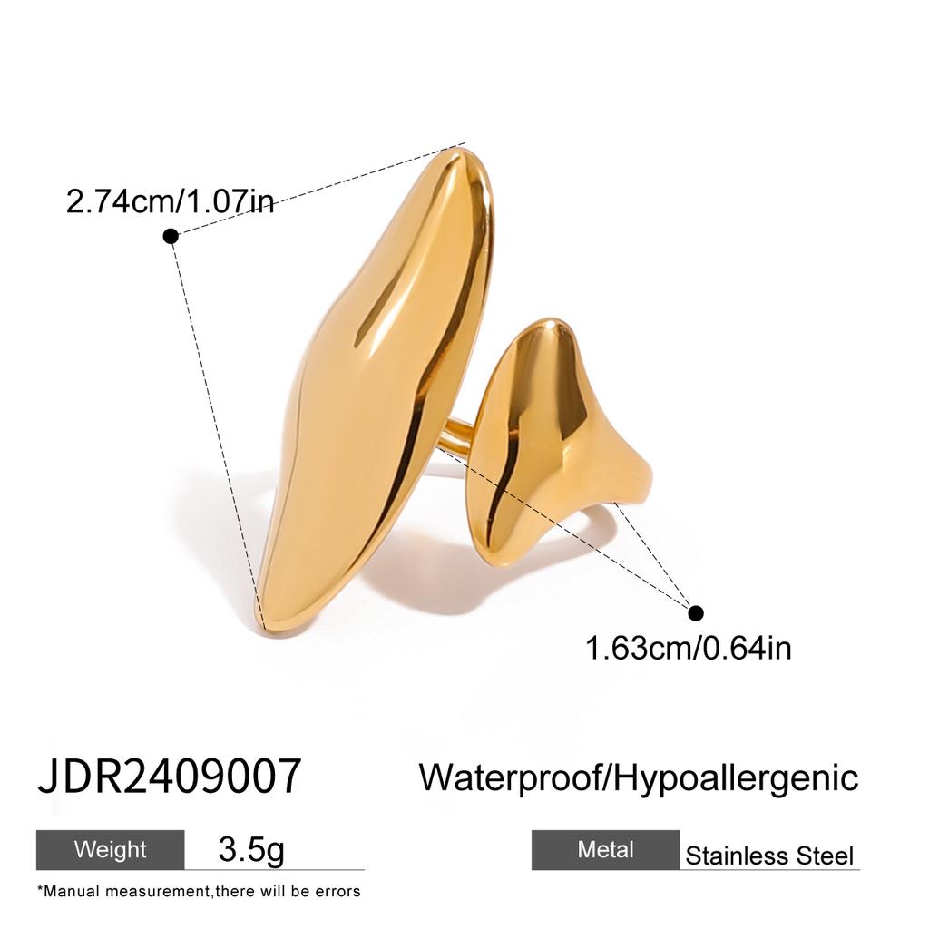 Uworld Minimalist 316L Stainless Steel INS Ring High Quality Waterproof Charm Metal Gold Silver Color Fashion Finger Jewelry