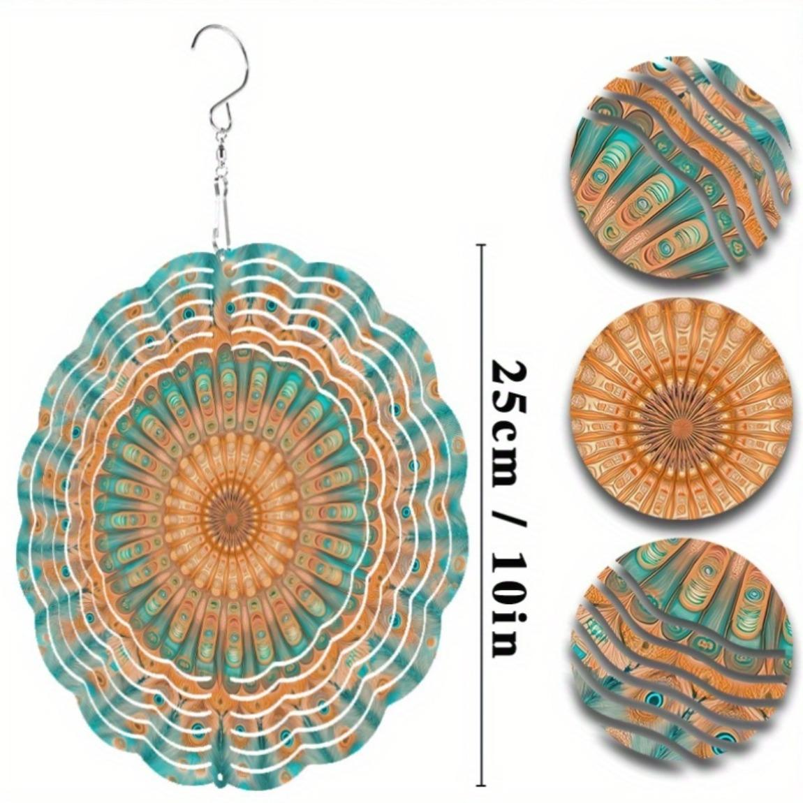 

10-дюймовый подвесной колокольчик для ветра для уличного декора, крючок с поворотом на 360 градусов, элегантное искусство для балкона и двора, подарок на весну и лето 01A