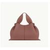 Borsa a tracolla Polene in pelle di litchi, modello large cloud bag, texture francese, Crying Rose
