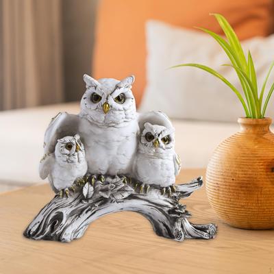 Owl Figurines Animal Statue Miniature Figurine Sculpture for Living Room Bedroom