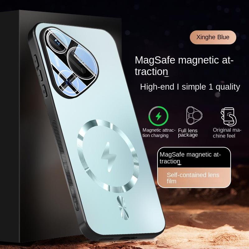 The TPU Material Lens Full Protection Case for Huawei Pura 70 70 Pro  Features a Magnetic Shockproof Function.