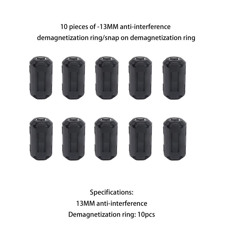 Clip-On Ferrite Core EMI/RFI Noise Filter, Snap-On Choke for USB, Audio, Video & Power Cables To Reduce Interference