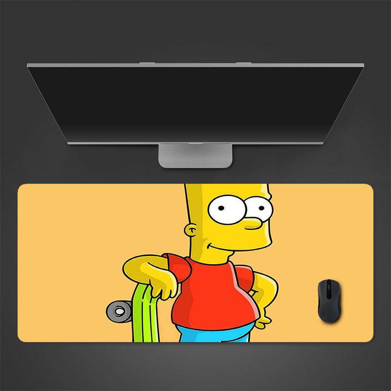 Bart Mouse Pad, Large Gaming Desk Mat, Non-slip XXL Mousepad for Laptop & Tablet, Mini PC Playmat with Stitched Edges