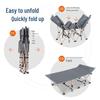 Tri-polar Flat Tube Folding Beach Cot