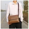 Men's Leather Bag Business Casual Single Shoulder Cross Bag Multi-functional Solid Color Briefcase