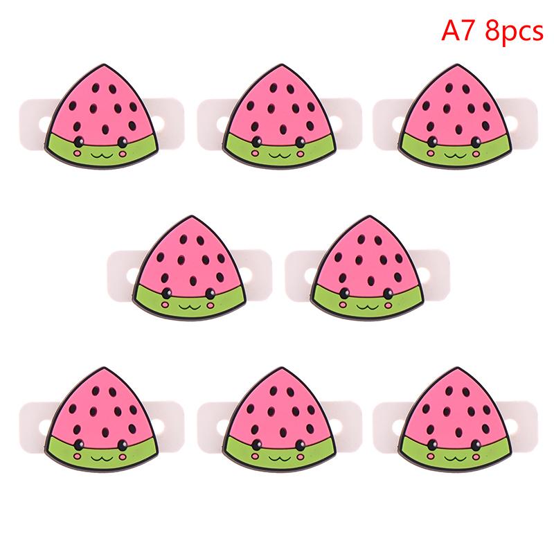 8 Piezas/Lote Amortiguadores de Vibración para Tenis Accesorios de Tenis Forma de Fruta de Dibujos Animados Raqueta de Tenis Antivibración Amortiguador para Raqueta de Tenis
