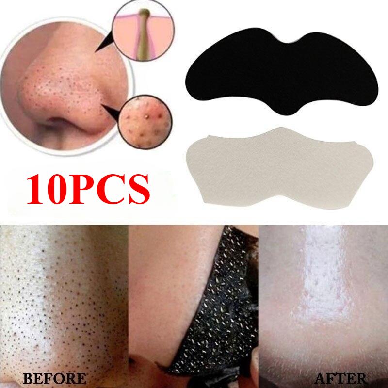 

100/50/25/10 шт. маска для удаления черных точек в носу, глубоко очищающая маска для ухода за кожей, сужающая поры, маска для лечения акне, черные точки в носу, чистые полоски для пор 10PCS чёрный