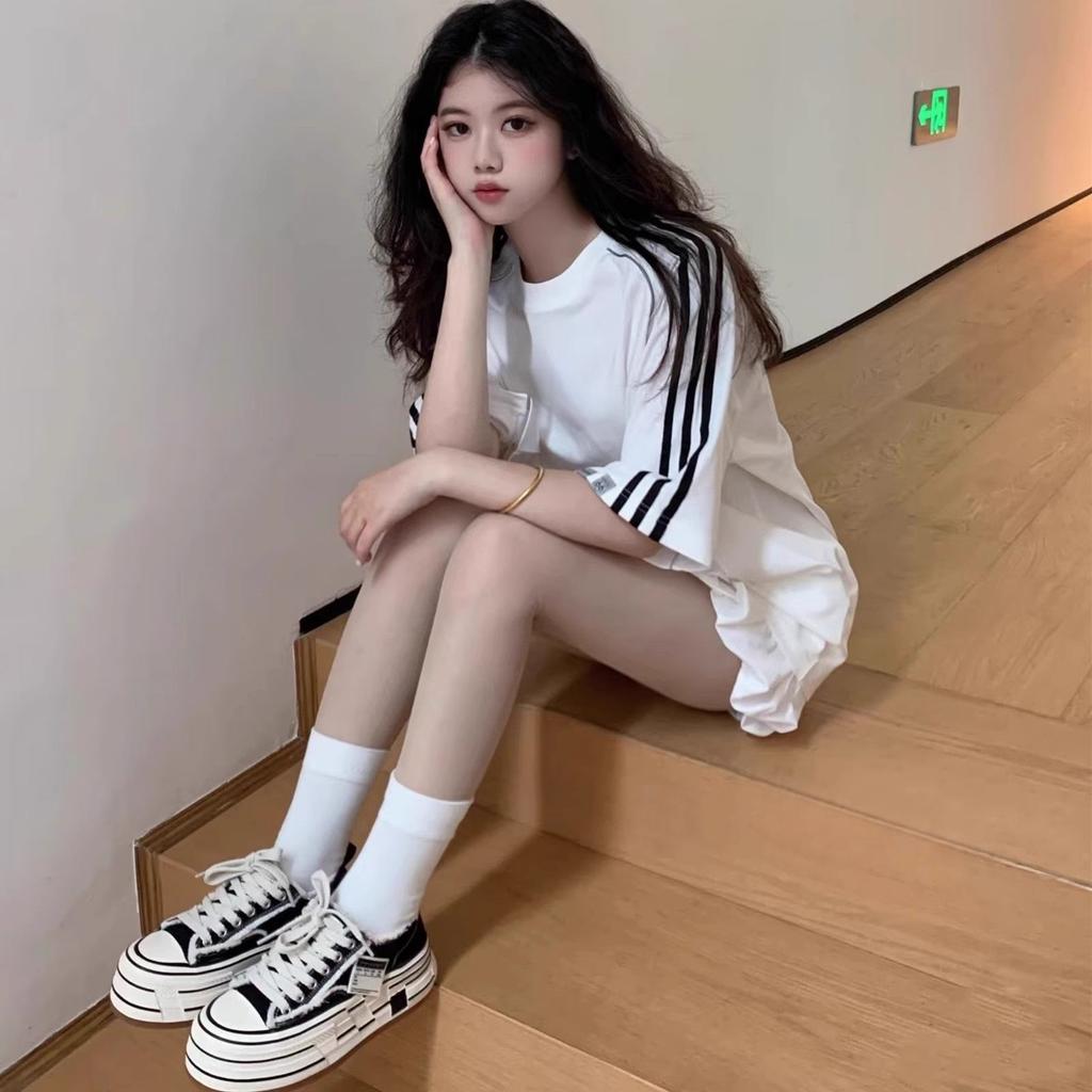 Thick-soled Lace-up Versatile Canvas Shoes Women's 2025 New Casual Style Beggar Rough Edge Round Head Casual Sports Shoes