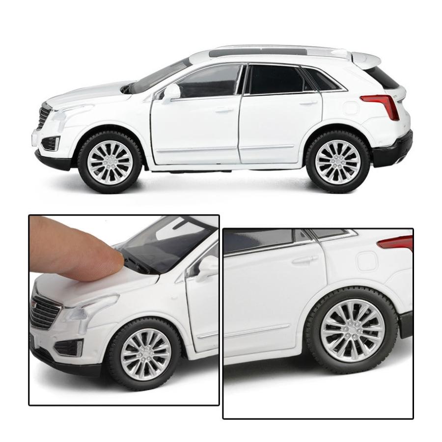 1/32 Cadillac XT5 SUV Sport Toy Car Model Diecast Alloy Vehicle Miniature Sound & Light Collection Gift for Boy Children
