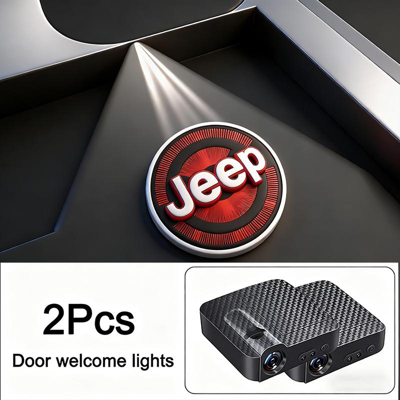 

Led HD Car Door Logo Welcome Light Projector Lamps Accessories For Jeep Grand Cherokee Wrangler JK Gladiator Compass Renegade