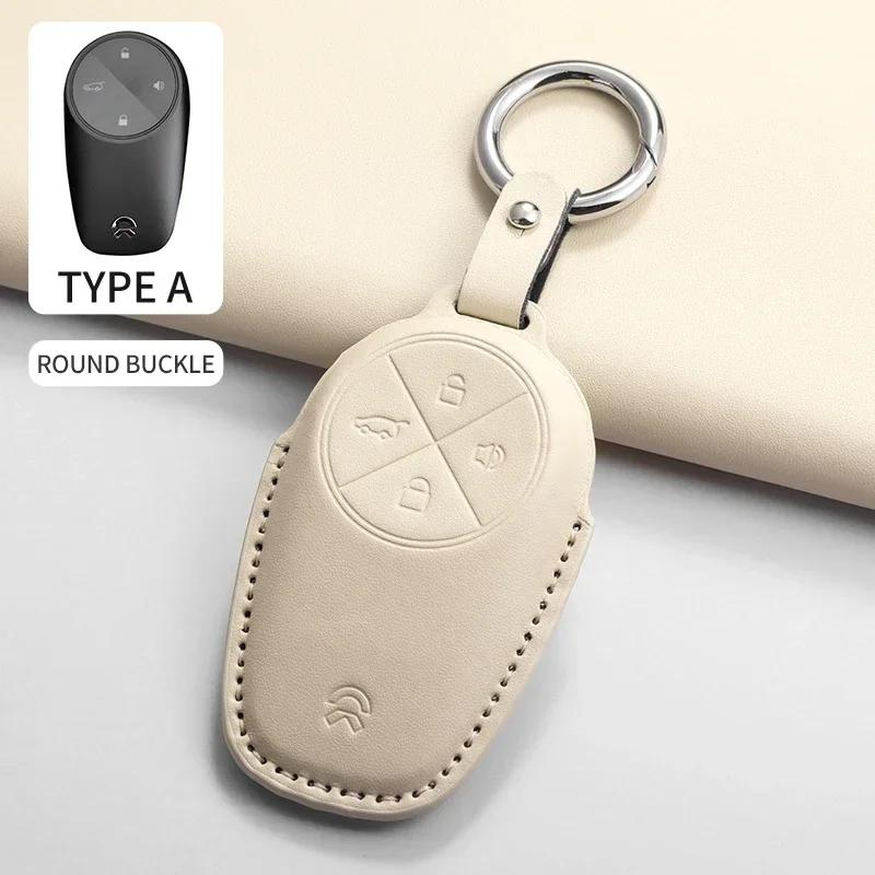 Car Key Case Cover Shell Fob for For Wei Lai NIO ES6 ES7 ES8 ET5 ET7 ET9 EC6 EC7 ET5T EVE EP9 2018-2026 PU Car Key Protector Bag