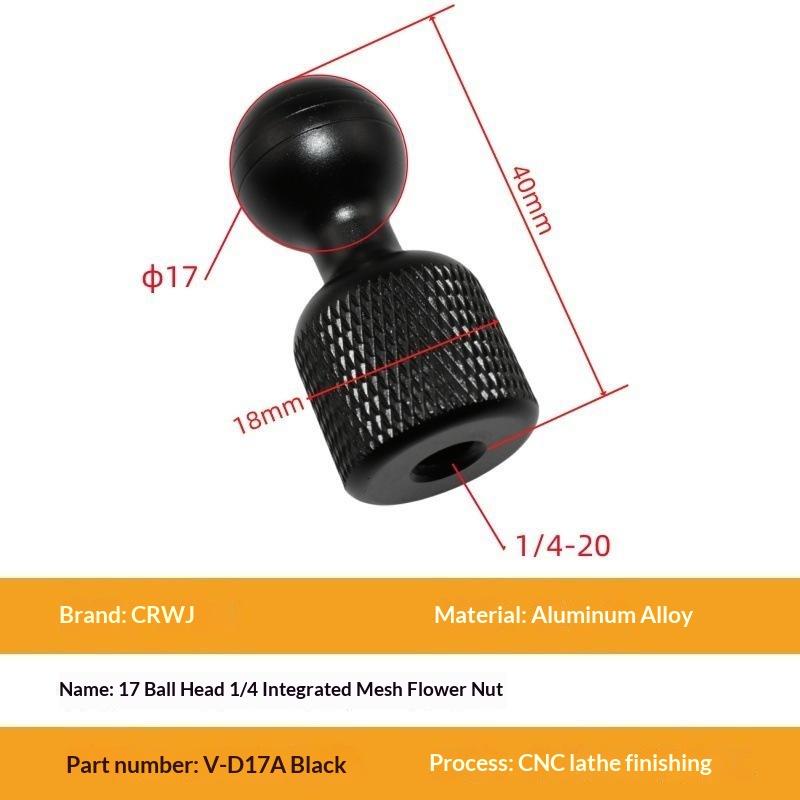 Aluminum 15Mm/17Mm/19Mm/20Mm/25Mm Ball Head Adapter To M6 1/4 Bolt For Motorcycle Phone Holder Car Bracket Camera Stand
