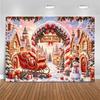 Christmas Candy Vine Sled Gift Box Theme Banner Background Children's Birthday Party Decoration Photography Background Cloth