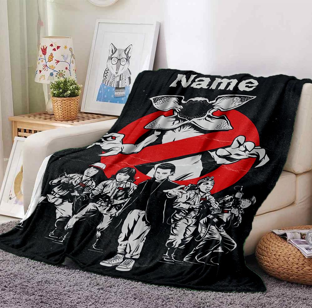 Custom Name Alien Encounter Flannel Blanket Throw Blanket Soft Warm Sofa Bed Decor Unique Gift