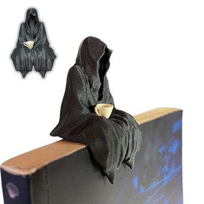 The Mysterious Lord of The Black Robe Ornament Horror Black Robe Gothic Garden Decoration Resin Handicraft Gifts