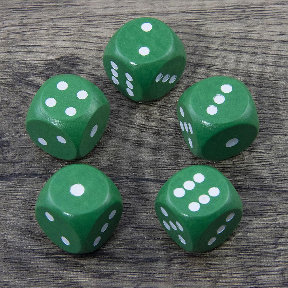 

Деревянные игральные кости D6 с шестью сторонами, настольные игровые аксессуары, деревянные игральные кости, цифровые игральные кости зелёный