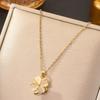 Rotatable Sunflower Pendant Necklace U Geometric Titanium Steel Light Luxury
