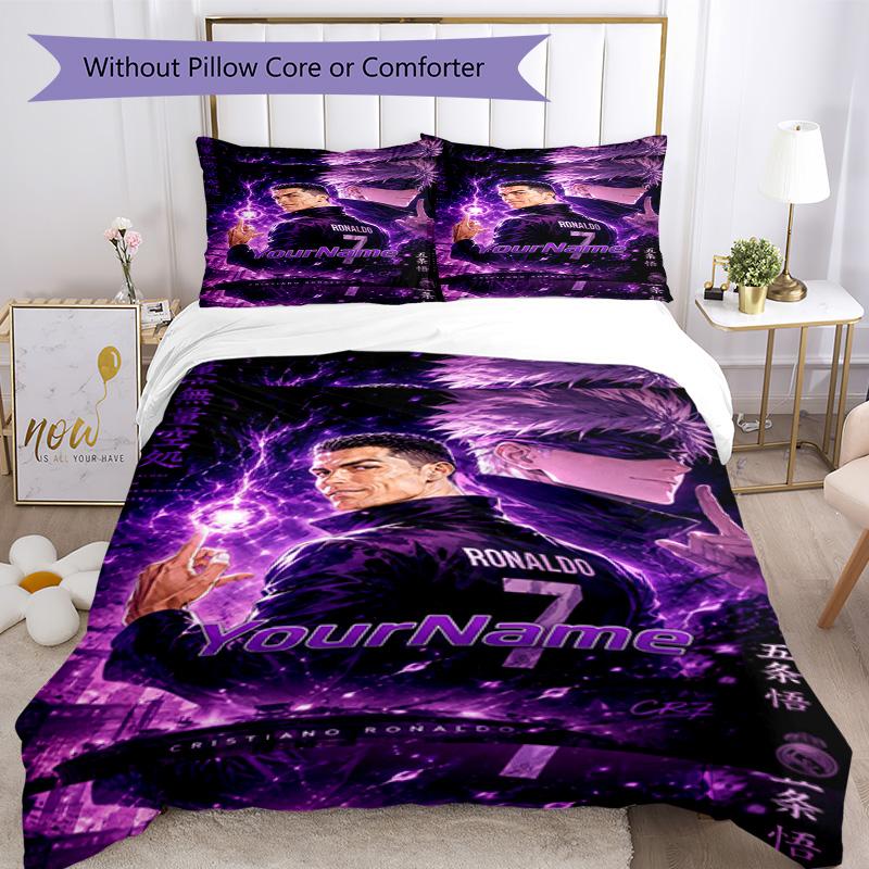 Cristiano Ronaldo 22 Customize your name Bedding Set Breathable Duvet Cover with Pillowcases Home Decoration Birthday Gift