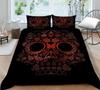 Bedding Set 3D Skull Printing Bedding Set Bedclothes Bed Three Piece Comfortable Pillowcase Polyester Quilt Cover