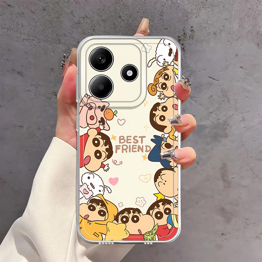 

Cute Crayons Shinchan Soft Phone Cover Case for Xiaomi Redmi Note 14 Pro Plus 11 13C 10S 12S 9 10 11S A4 14C 12 Note 13 Redmi Note 14 Pro 5G (Global)