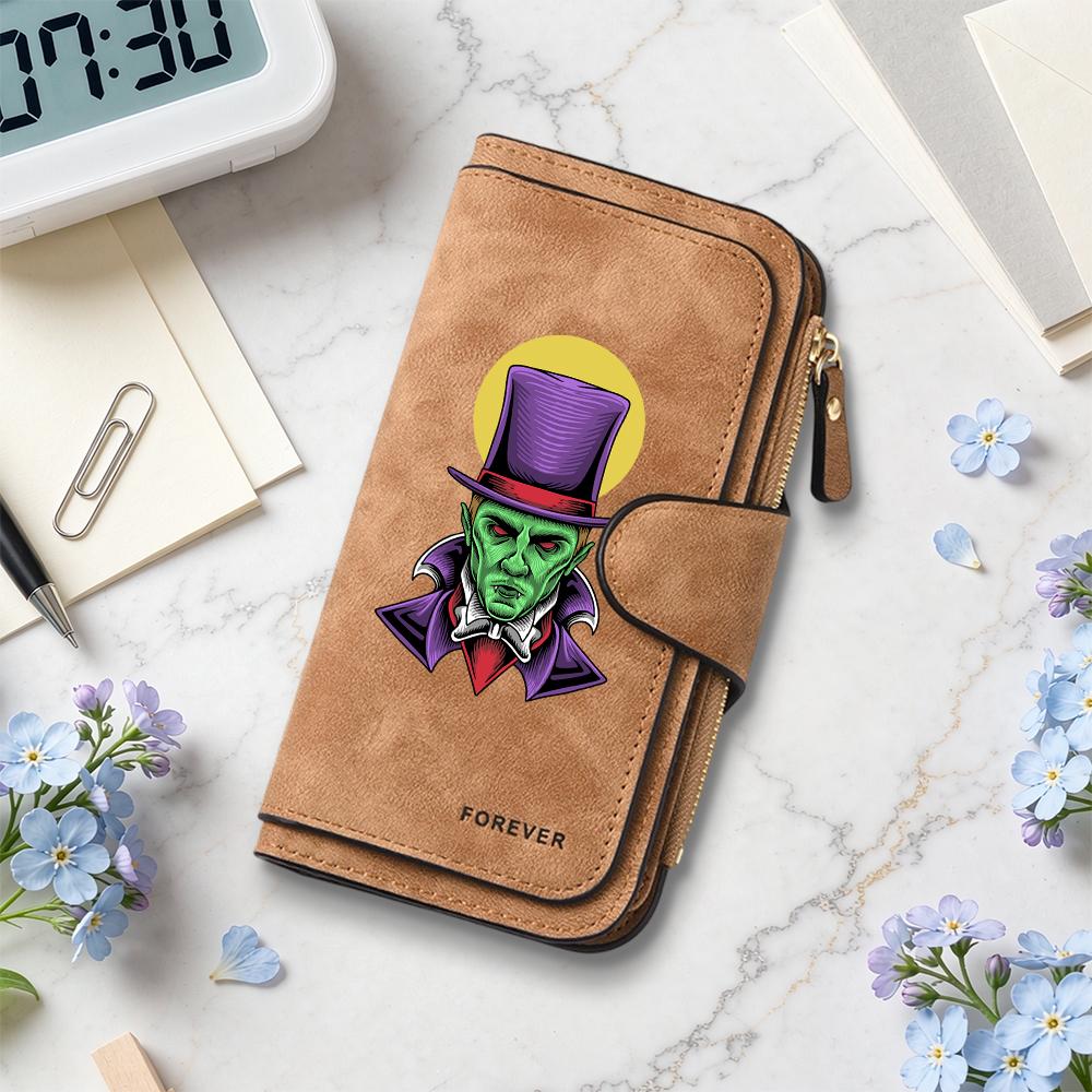 Gothic Vampire Print Long Wallet