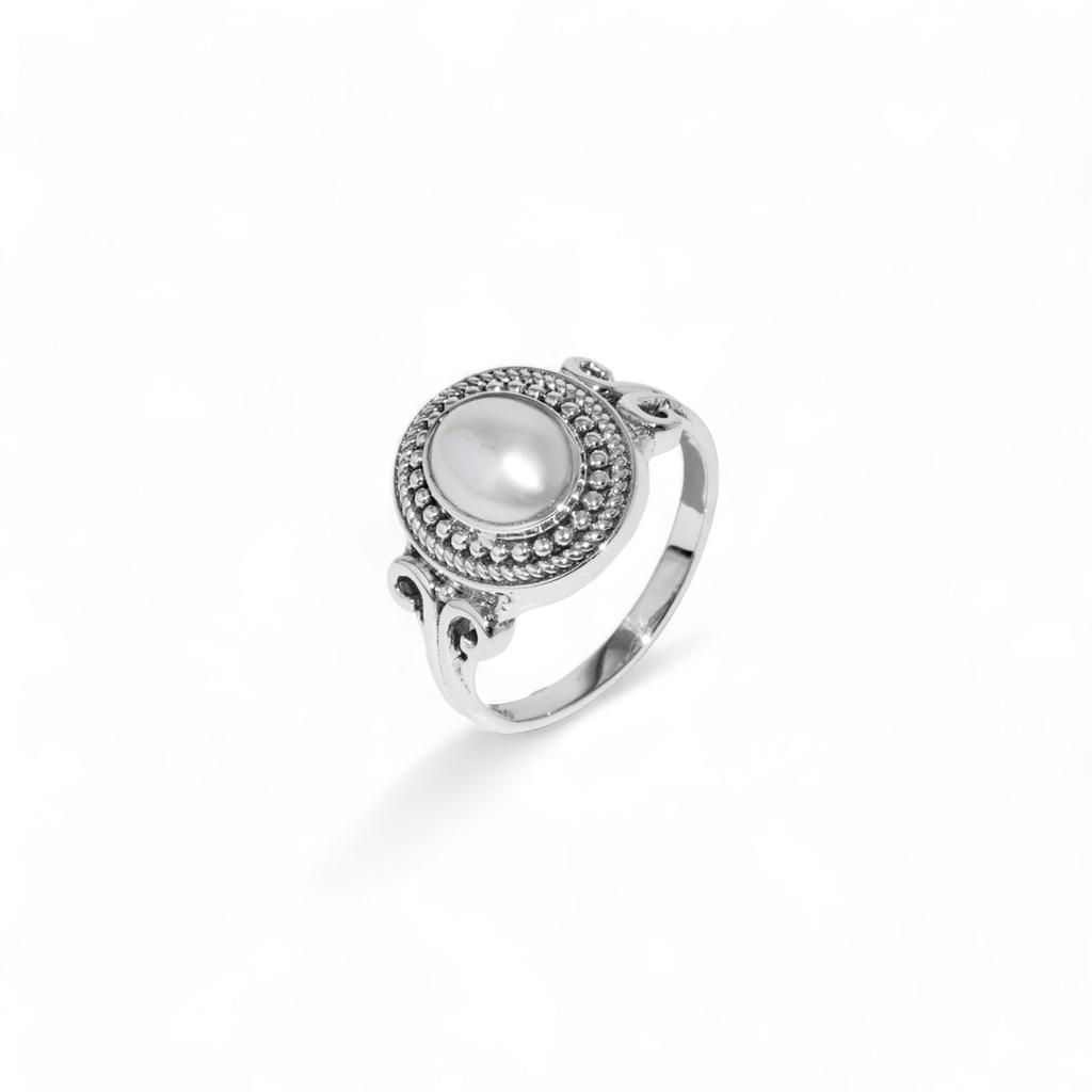 925 Sterling Silver Natural Gemstone Women's Ring, Handmade Pure Silver Ring for Her
