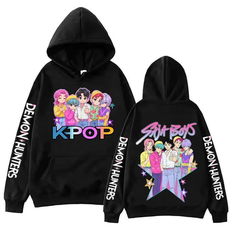 Anime Kpop Demon Hunter Saja Boy Printed Hoodie Men Women Fashion Casual Comfortable Autumn Winter Hoodie