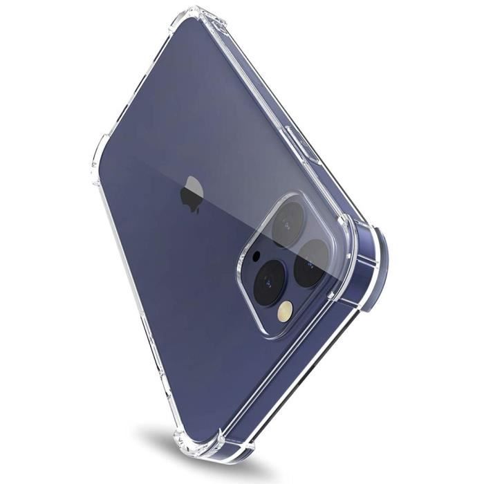 Coque pour iPhone 12 Mini - E.F.CONNECTION - Transparente - Protection renforcée - Anti-rayures - Anti-choc