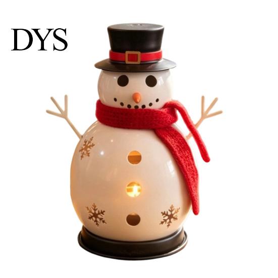 Indoor Party Atmosphere Decor Christmas Snowman Candle Holder, Iron Tealight Stand for Tabletop Decor, Unique Holiday Gift Family Festive Centerpiece