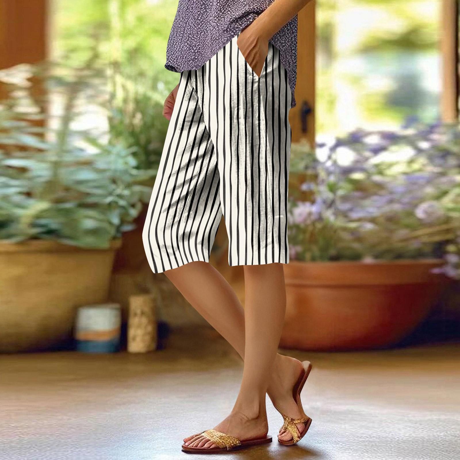 

Женские модные повседневные брюки 5/10 с напечатанным карманом и эластичной талией M